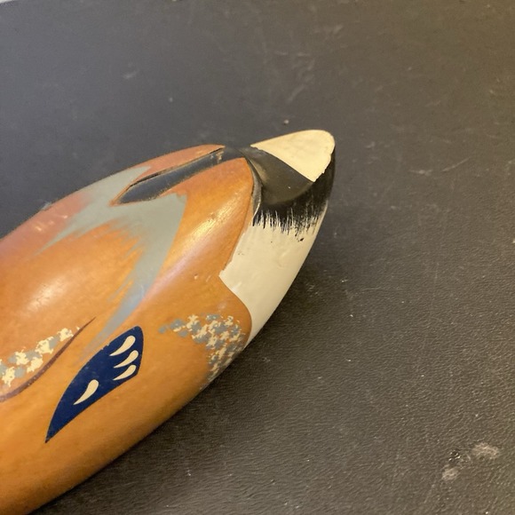 Hand-Carved Hand-Painted Wooden Male Mallard Duck Decoy 10" Vintage - Picture 7 of 11
